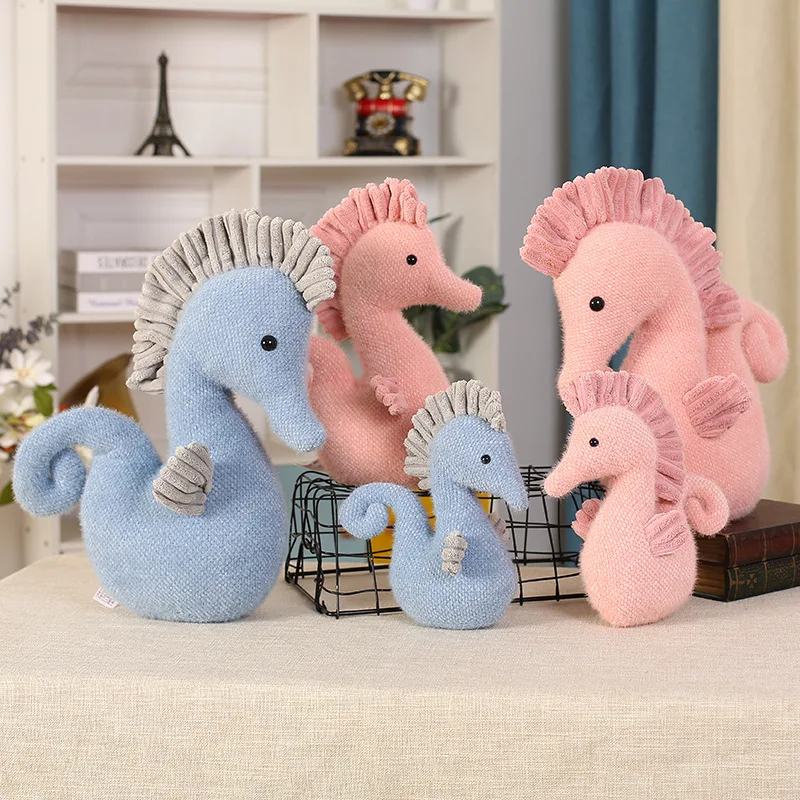 Wholesale Customized Cute Soft Seahorse Plush Toy sea Animal Fish Toys Hippocampus Couple Dolls Pillow Gifts for Children