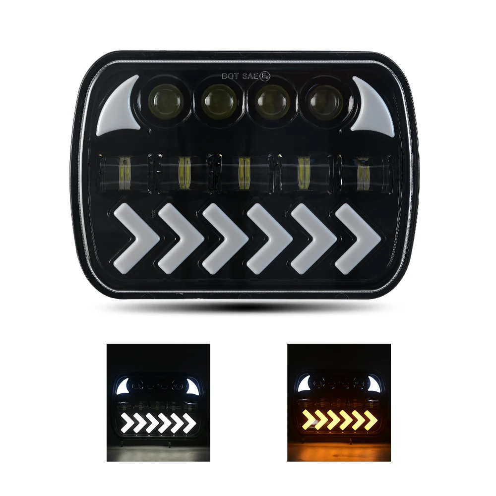 OEM ODE LED headlight for car offroad square 12v 45W led headlights car turning light