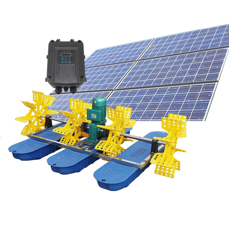 solar powered large pond supplies portable aerator oxygen solar paddle wheel type aerators for shrimp and fish