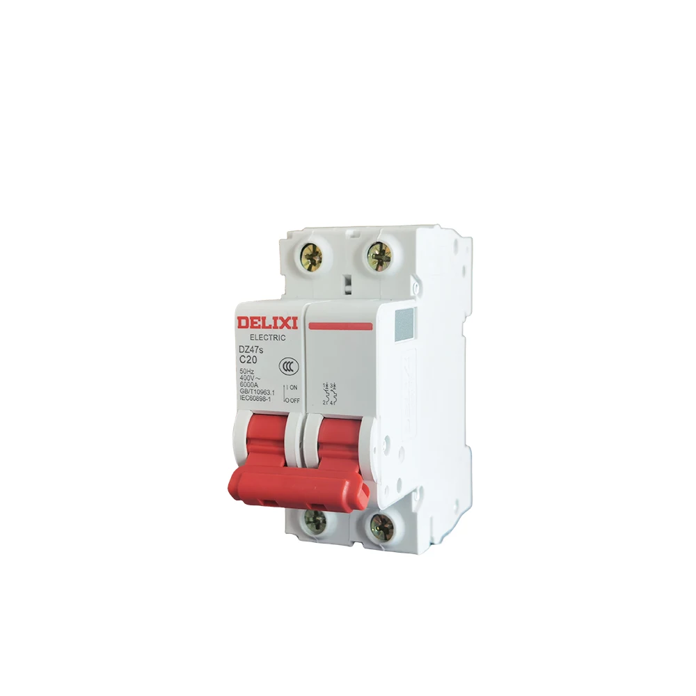 High Quality Delixi MCB 3P 1A 2A 3A 4A 5A 6A 8A 10A 13A 16A 20A 25A 32A 40A 50A 63A DC MCB DZ47S Miniature Circuit Breaker