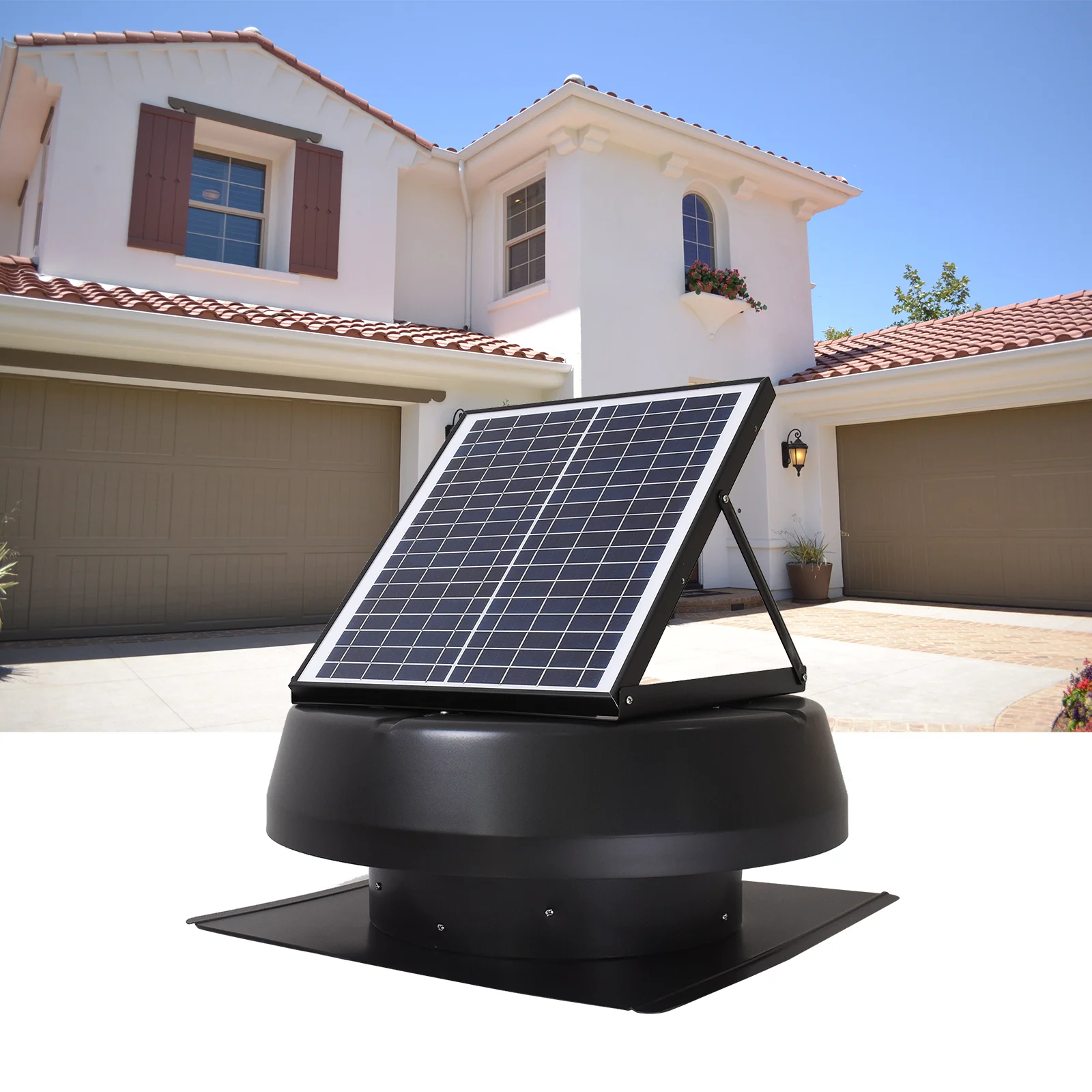 Энергосберегающие регулируемые солнечные вентиляторы 20 Вт для чердака, вытяжной вентилятор для промышленного использования