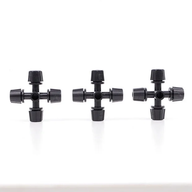 Four way mini drip fogger misting automatic water plastic impact spray low pressure nozzles micro jet water mist sprinkler
