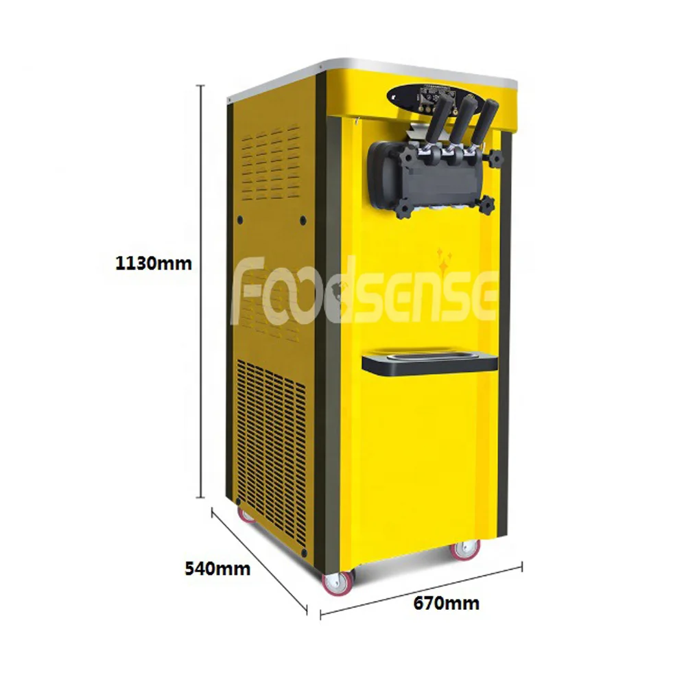 Ice Cream Machine three flavor Soft Ice Cream Machine Milk Mix 45L/H Soft Ice Cream Machine