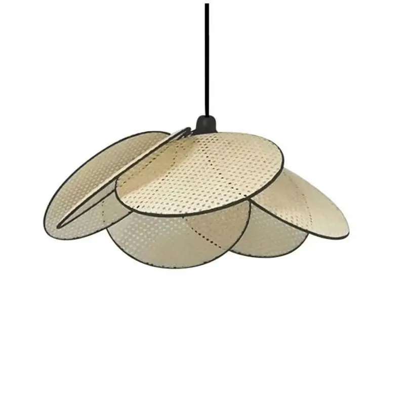 Traditional Asia Rattan Pendant Lamp Hand Woven Pendant Light Natural Wicker Rattan Light Bamboo Woven Lamp