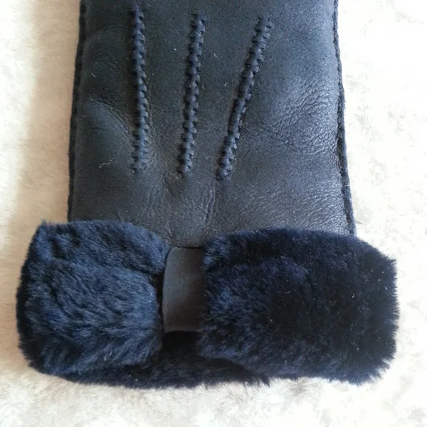 Ready To Ship New winter leather fashion warm custom women sheepskin Gloves Women men in 2025