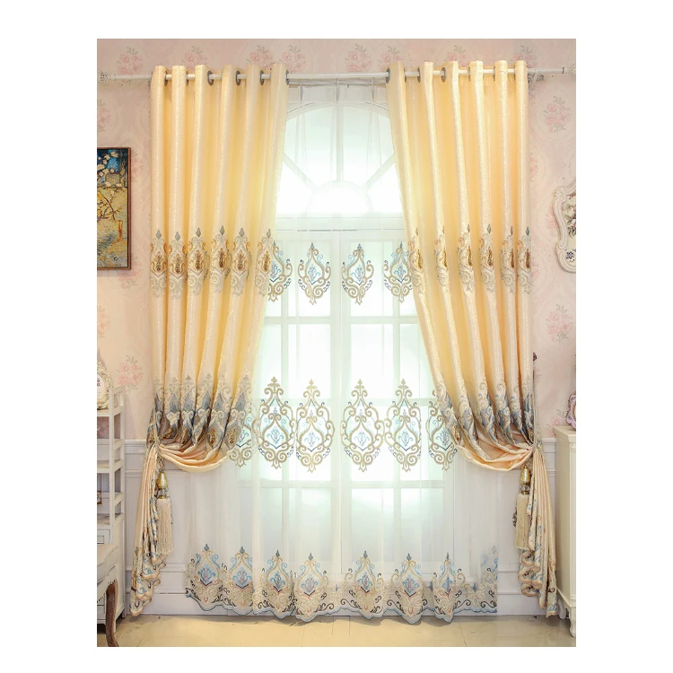 OA cortinas wholesale window curtain ready made blackout luxury curtains for living room
