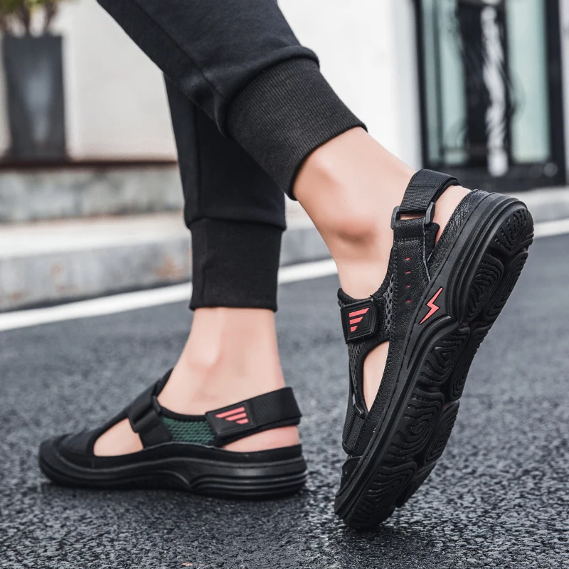 Amazon Hot Sell Fashion Summer Men Sandals Outdoor Beach Comfortable Lightweight Casual Breathable Sports Mens Leather Sandals