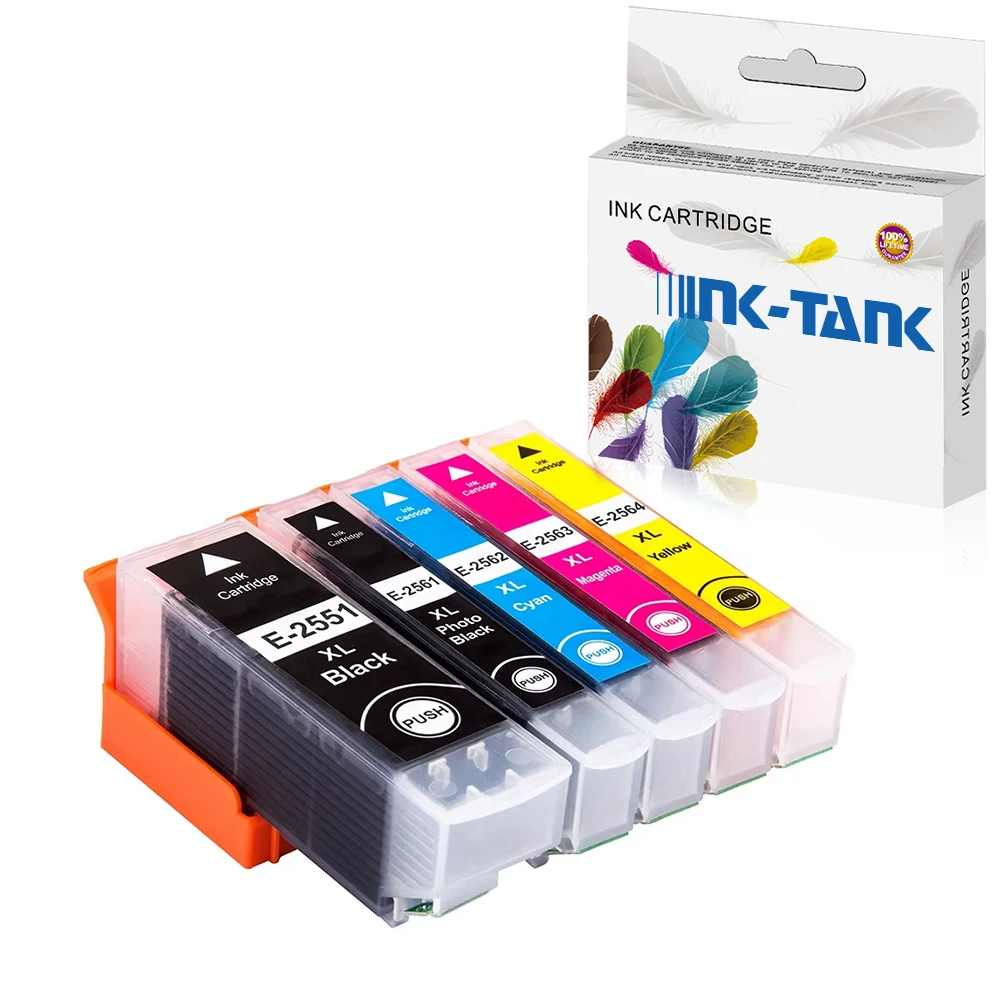 INK-TANK T2551 T2561 T2562 T2563 T2564 Compatible Ink Cartridge for Epson Expression Premium XP-601 621 701 XP 801 Printer