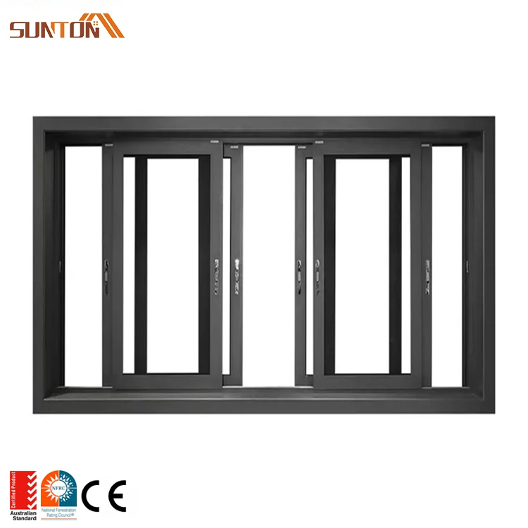 Custom modern houses hotel home villa exterior aluminium triple glazed glass sliding window for balcony patio