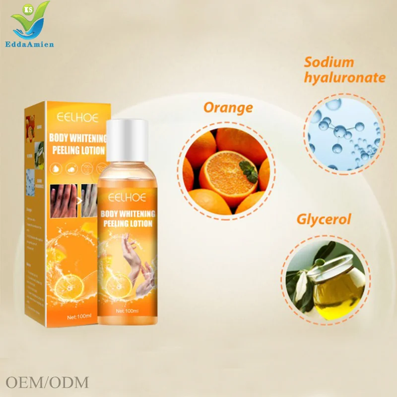 Most effective Natural Moisturizing Brightening  Peeling Orange Exfoliating Whitening Gel orange peeling lotion