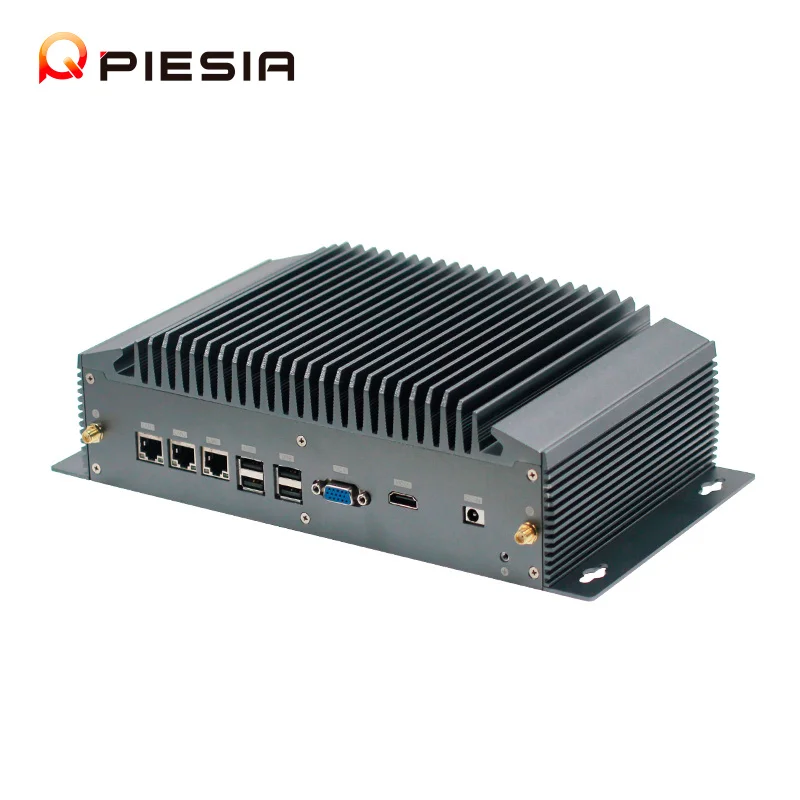 Intel 12th Gen Core i3 i5 i7 i9 3 LAN 4COM Embedded Fanless Mini PC DDR4 5G X86 Linux Industrial Computer Case for Base Station