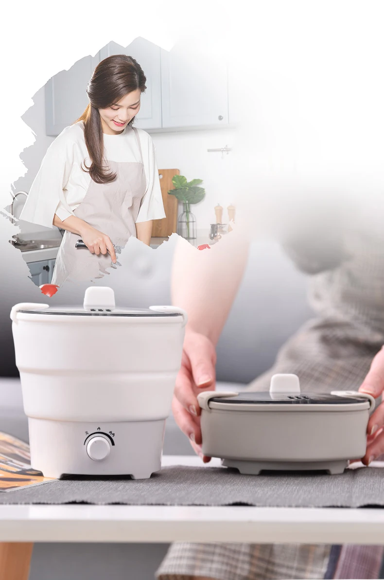  Мини-чайник для приготовления пищи силиконовая кухонная утварь пароварка кипящей воды портативный дорожный складной электрический горячий