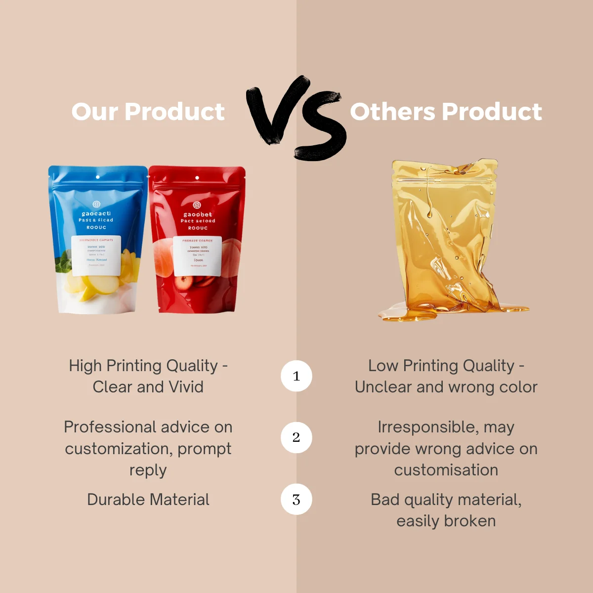 Custom Logo Snack Clear Storage Plastic Window Small Business Zip Lock Flat Bottom Stand Up Pouch Food Packaging Bag Pouch