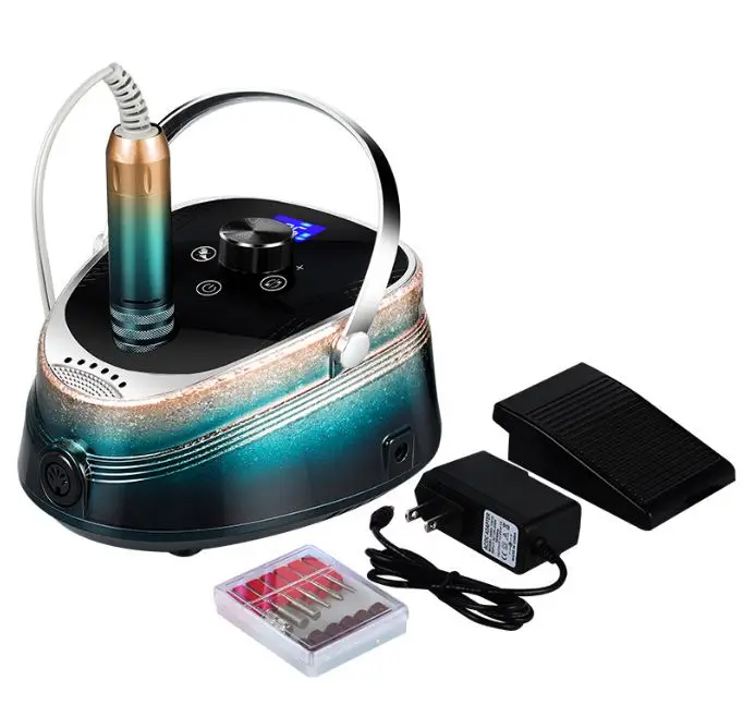 2021 Top Quality 35000rpm Electric Automatic Manicure And Pedicure Machine Acrylic Salon Nail Drill Bits Set