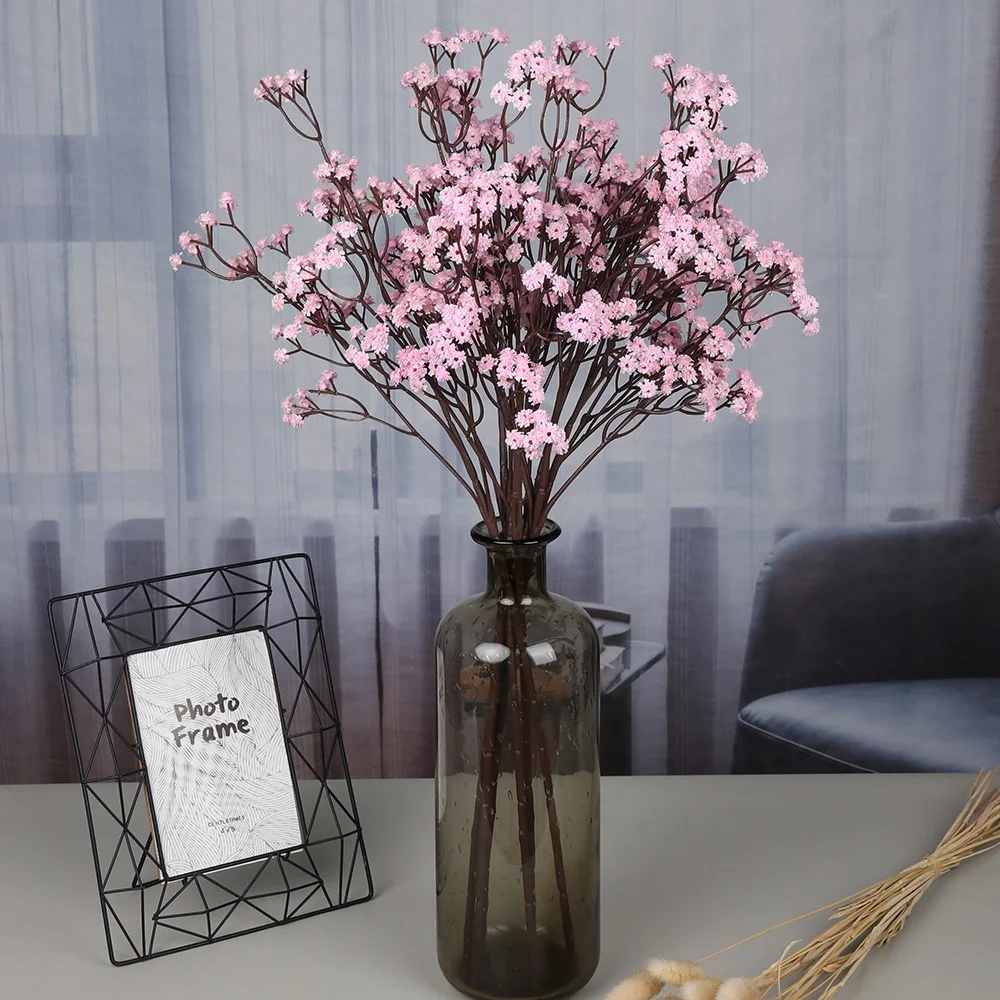 Three fork long pole full star flower simulation outdoor greening project wedding bouquet hotel restaurant so