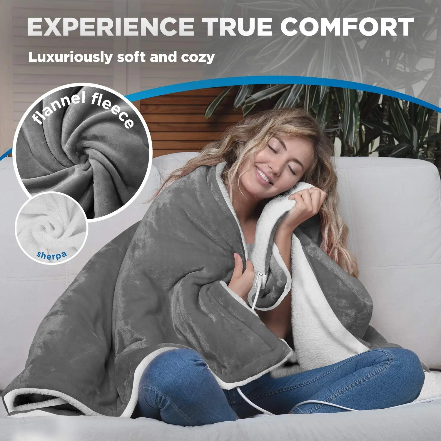 2024 Latest Design Electric Blanket Usb Warm-up Fleece Blanket Electric Portable Elektrisch Deken Electric Heating Blanket