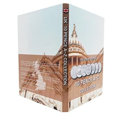 Высококачественный коллекционный альбом в твердом переплете UK 10P от A до Z с капсулами