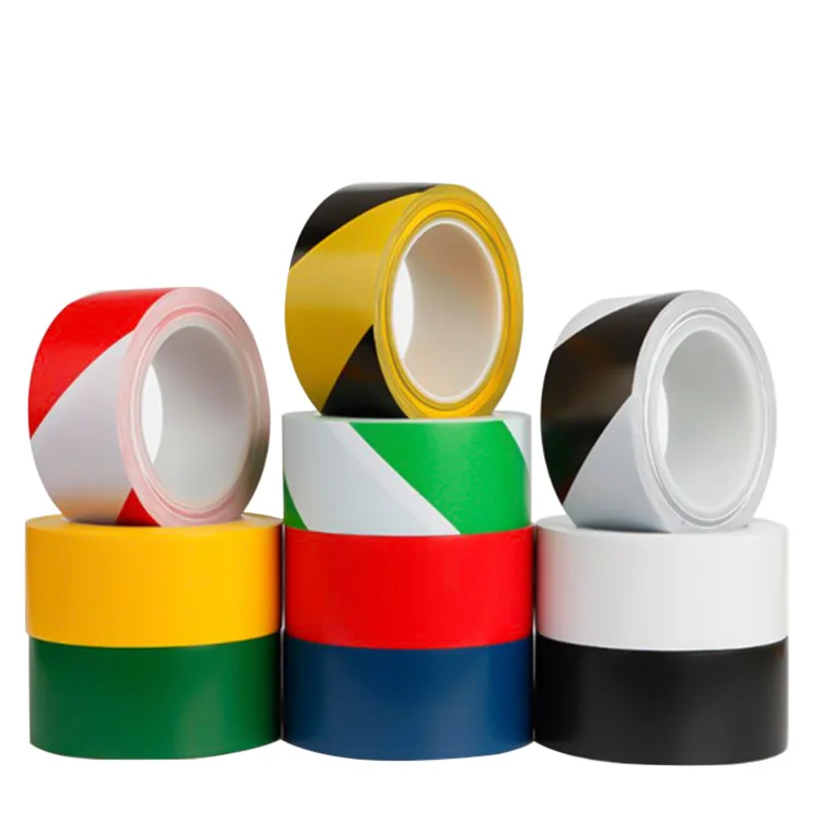 vinyl tape 471 red&blue&white&yellow rubber adhesive pavement road single side PVC Vinyl carpet floor marking signal tape