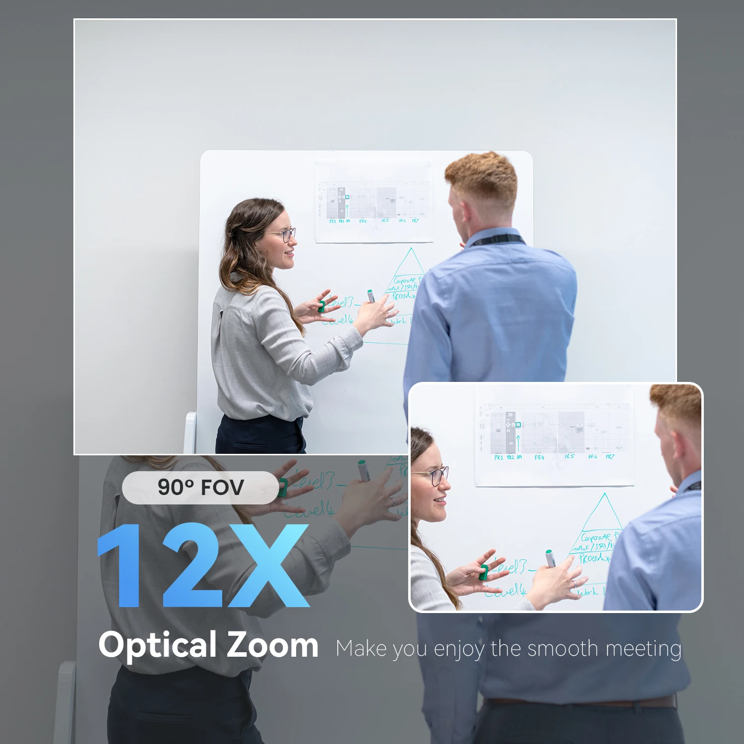 Tenveo vertical screen podcasting 12x 4k NDI box camera HDMI USB camera for broadcasting