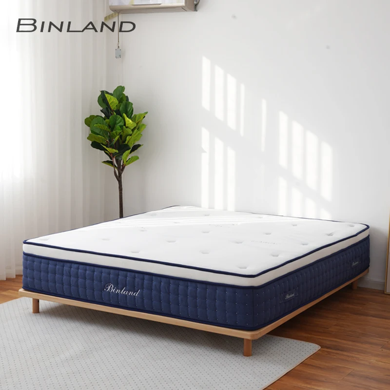 Комфортный здоровый Королевский большого размера анти-уход Zone lit et Matelas Spring поставщик роскошная двуспальная кровать пружинный матрас на колесиках
