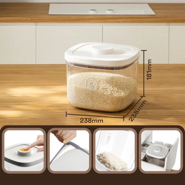 Direct Deal Dry Food Storage Container With Anti Oxidation Transparent Plastic Durable Kitchen Storage Hermetic Food Container