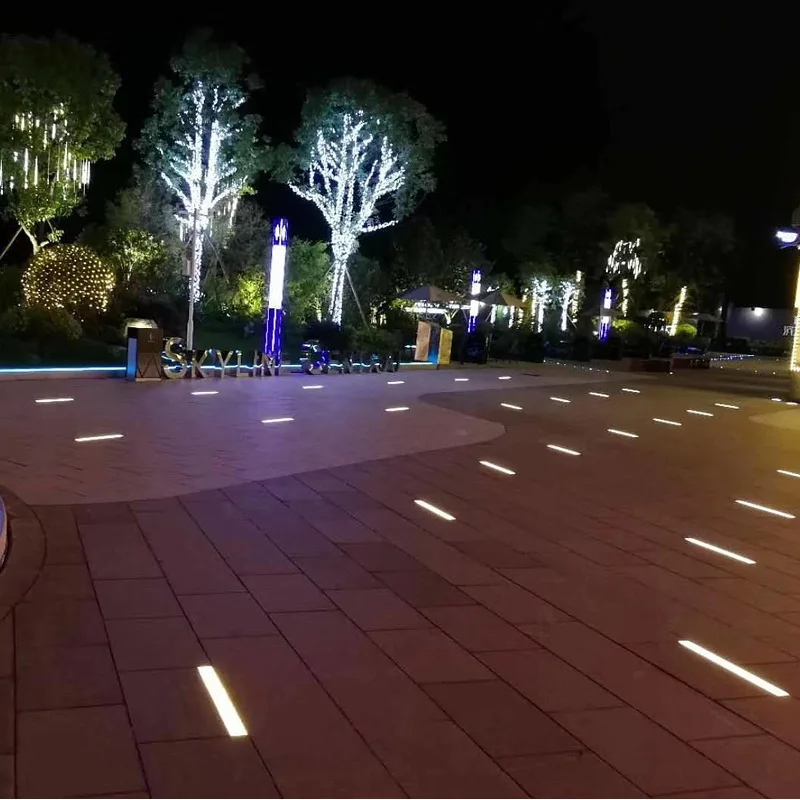 High strength glass recessed road lights LED buried lamp powered underground brick light IP67 waterproof 100*35cm