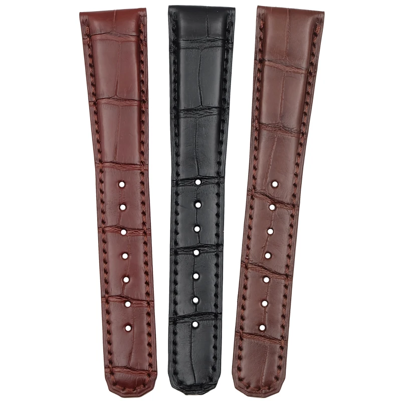 Assorted size long black brownleather strap watches bands  For Lange strap