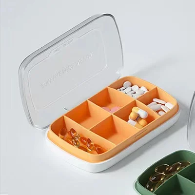 Оптовая продажа, в наличии, портативный ежедневный контейнер для таблеток на 7 дней, портативный контейнер для таблеток