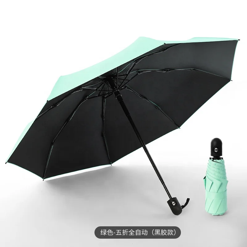 
High Quality Windproof Compact Sun Protect Mini 5 Fold Automatic Umbrella 