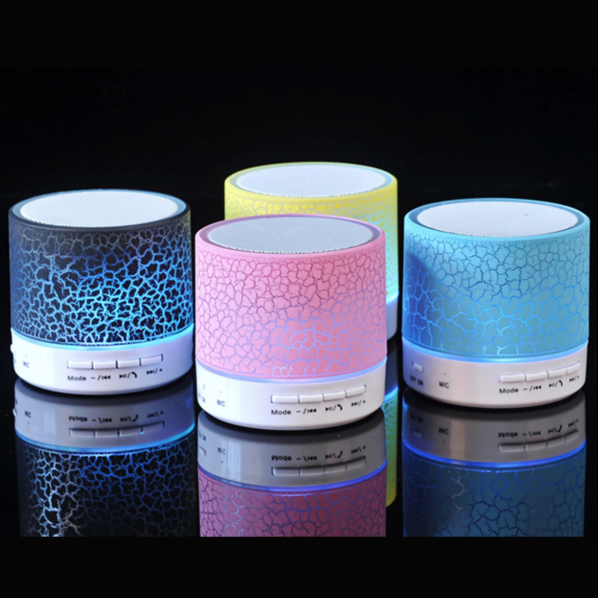 2020 Newest Factory Price Portable Mini Led Light Smart Wireless Blue tooth Speakers Mp3 support Tf card