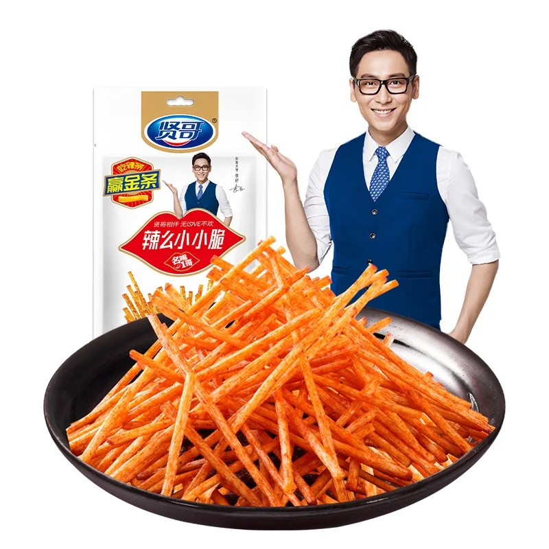 So small crispy spicy bar sweet spicy supermarket snack,58g/bag,50 bags/carton