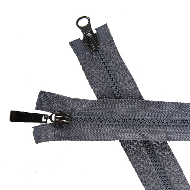 No 5 Black double zipper sliders open end two way Down Jacket Overcoat  zipper plastic zipper