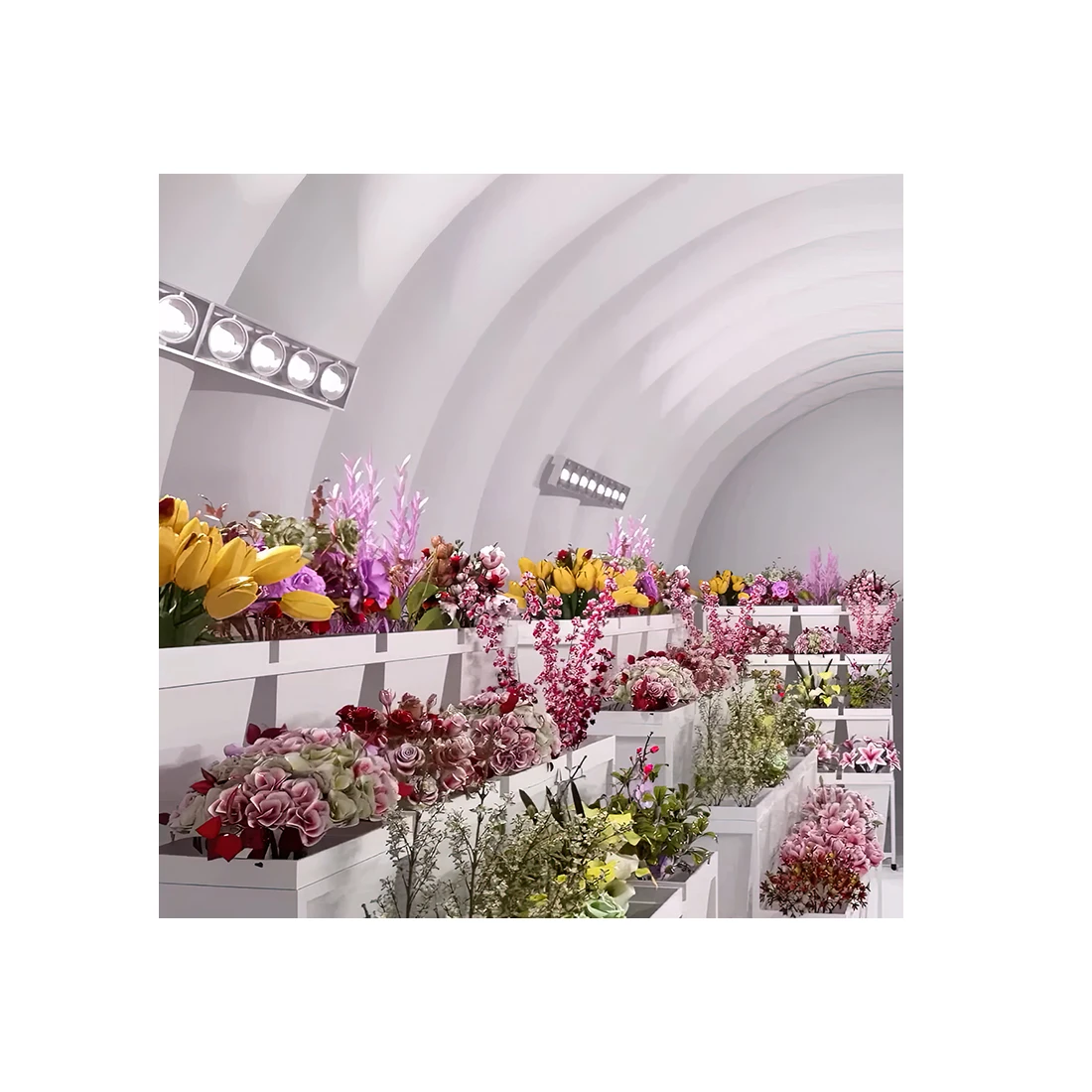 Мобильная холодильная камера для хранения свежих цветов и растений, воздушная надутая мембранная структура