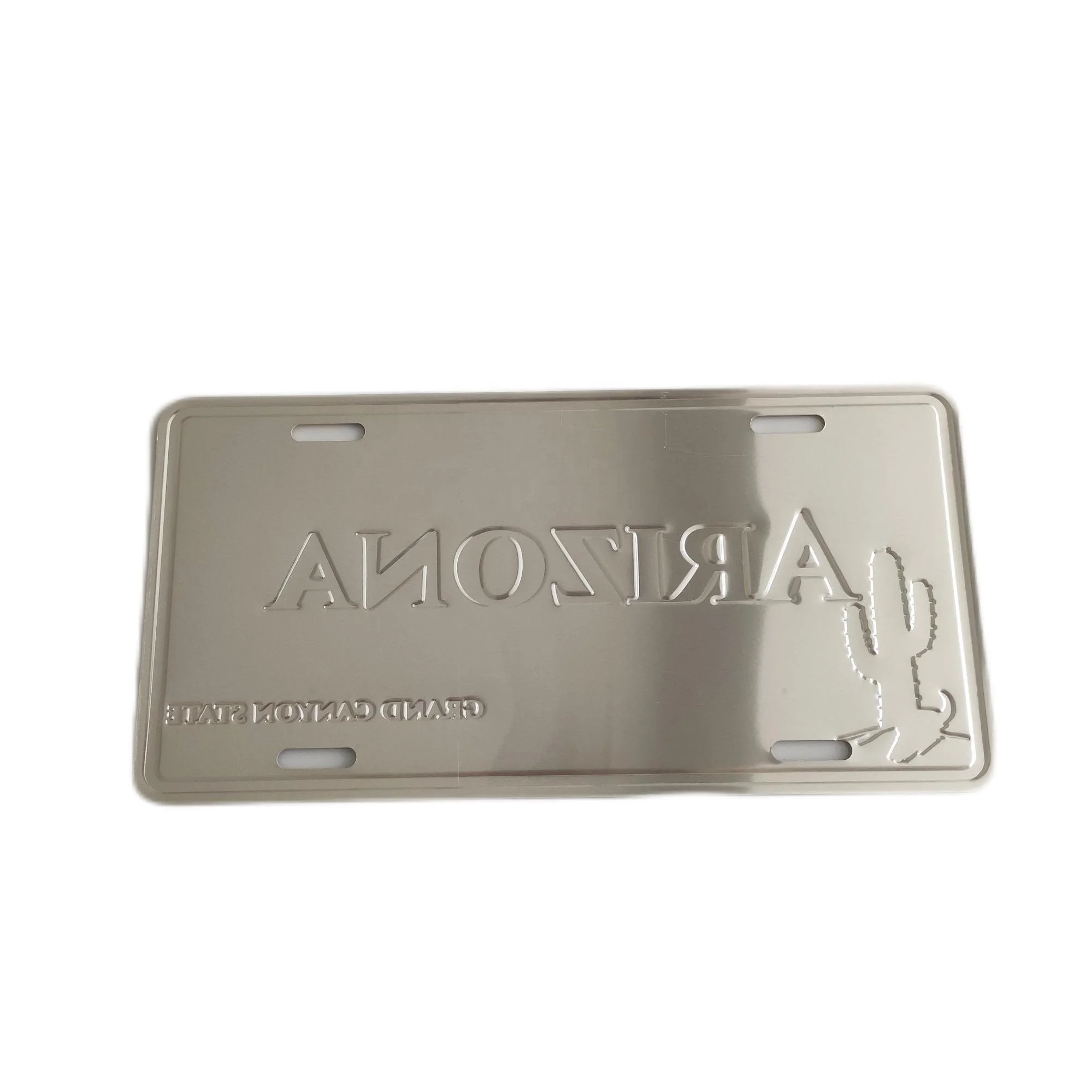 Custom Auto Aluminum Sheeting Embossing USA Arizona Grand Canyon State Car License Plate Number Plate