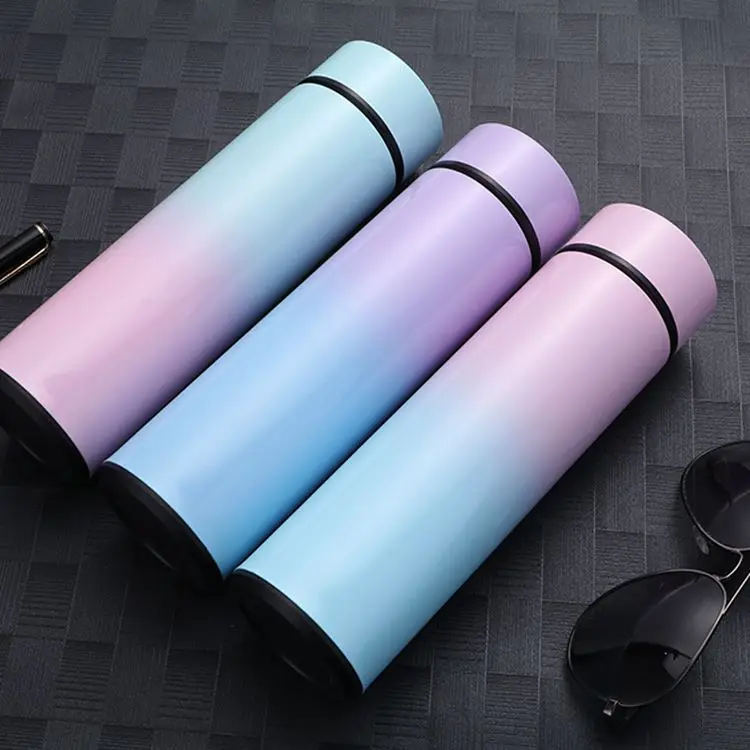 500ml Smart Water Bottle Temperature Show With thermal LED smart Water Bottle drinking water bottle insulated flask thermos
