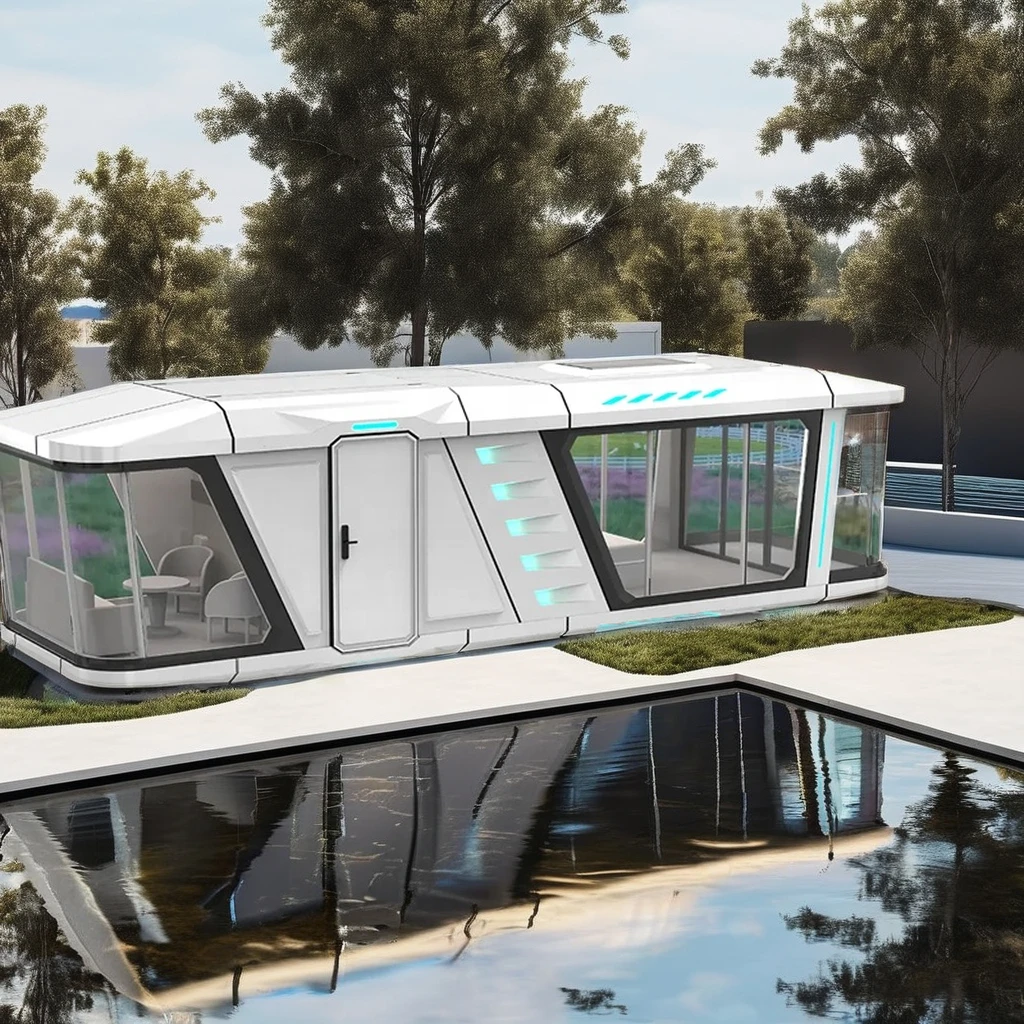 Modern Dutch Floating Foldable Capsule House Unique Water Tank Design for Hotel Warehouse Applications Product Category Villas