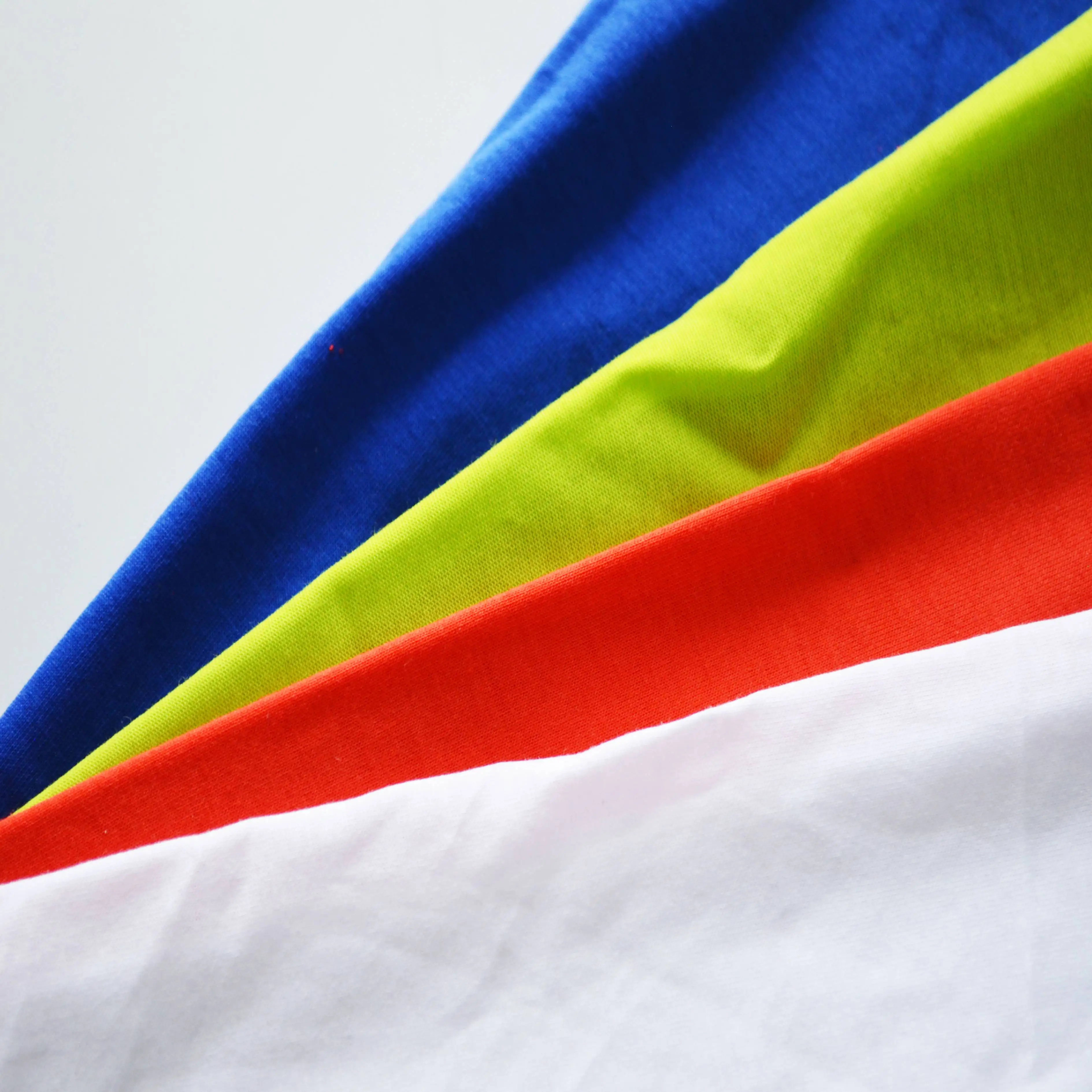 
100% mercerized cotton plain dyed single jersey knitted fabric 