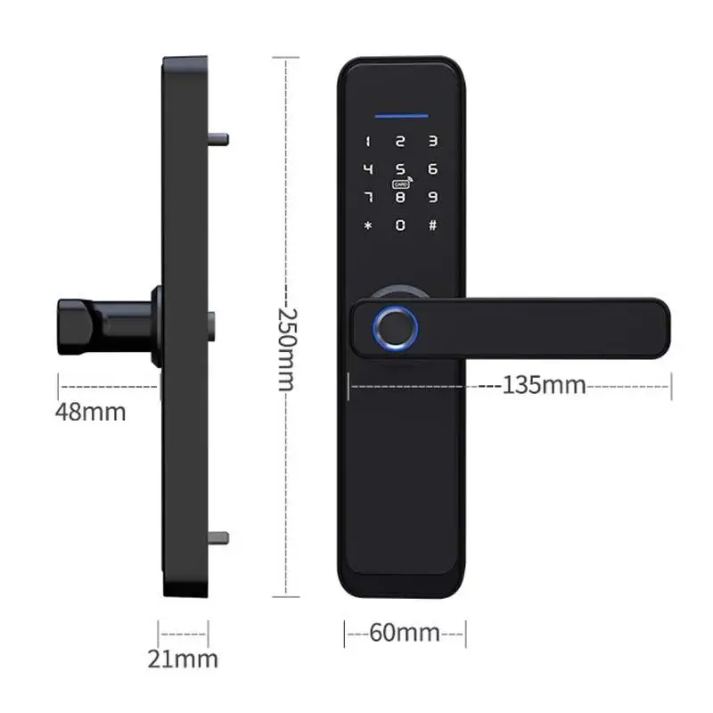 High Security Anti Theft Biometric Finger Print Electric Digital Fingerprint Zigbee Tuya Smart Door Lock