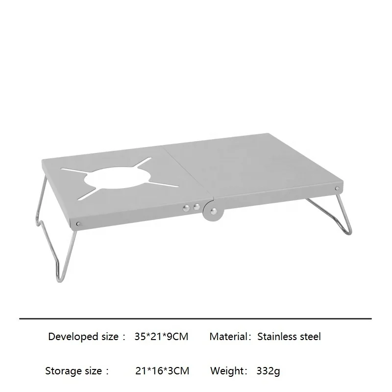 Heat Insulation Table Folding Storage Camping Table Spider Stove Multi-function Small Table Portable Aluminum Alloy Outdoor