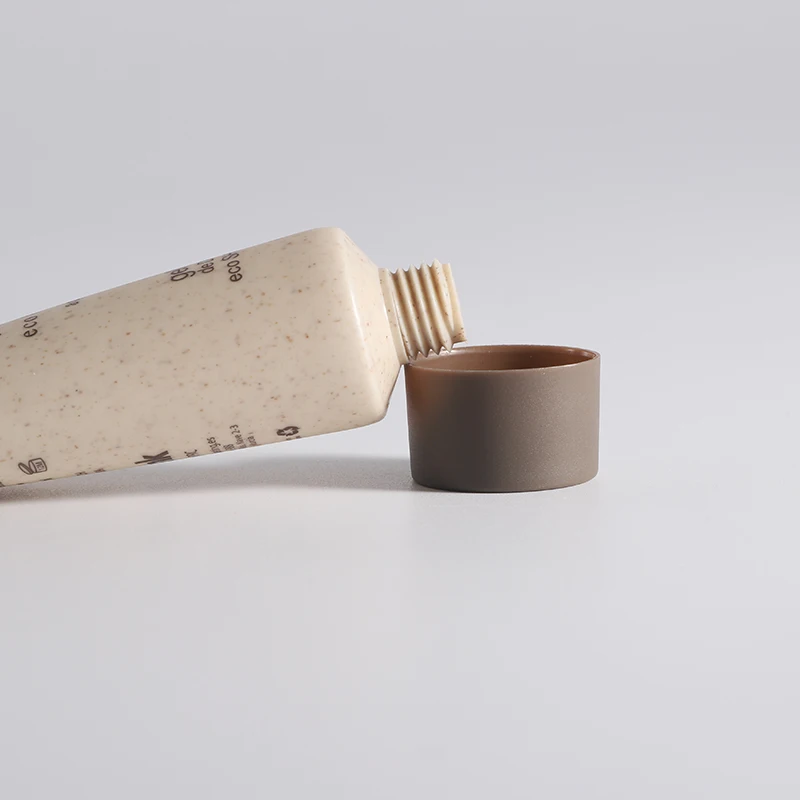 Biodegradable Wheat Straw Cosmetic Tube Packaging For Cosmetics