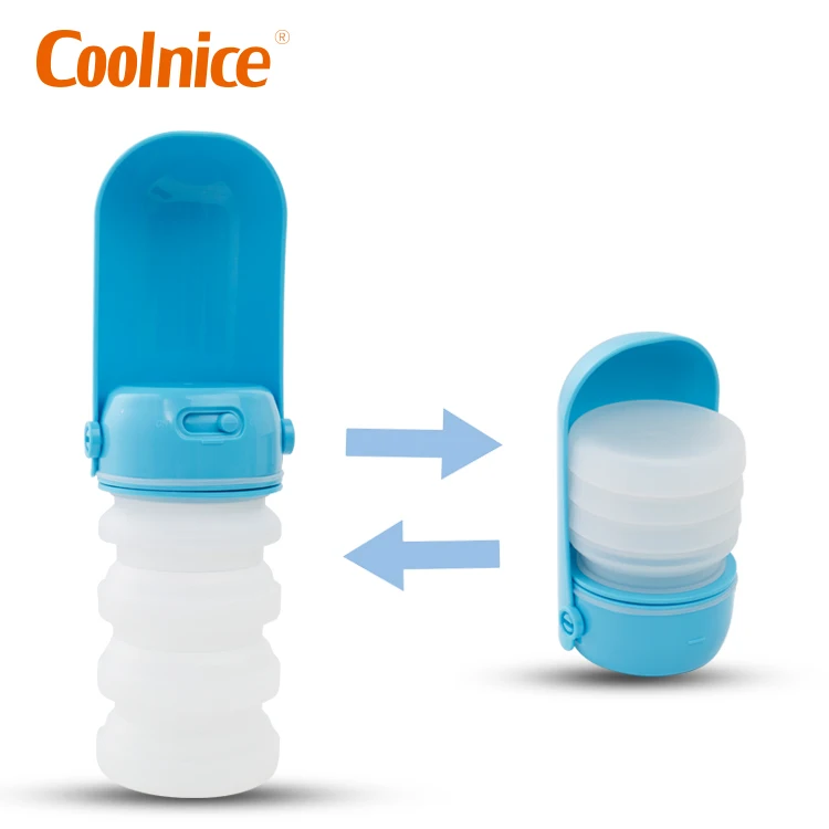 Amazon hot pet bowls & feeders foldable travel pet cat dog water food bowls Portable Pet dog Water Bottle for dogs