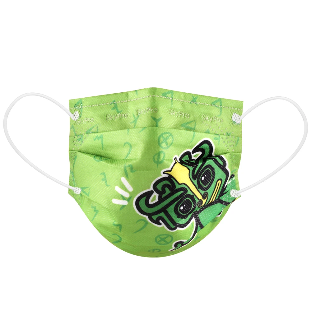 Disposable civil facemask fashion designer custom cotton kids masks with pm2.5 filter baby printed mask