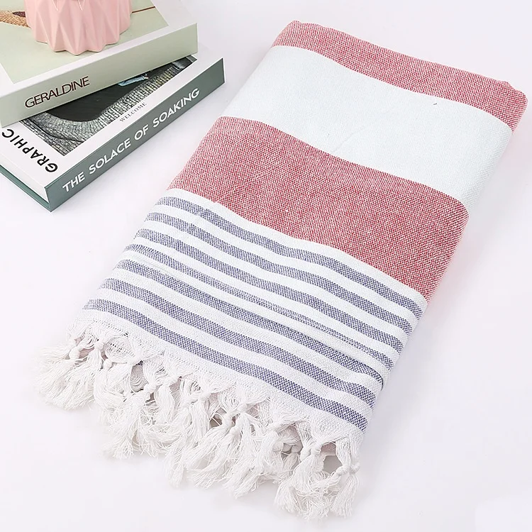 And Cotton Towels Beach Towel Turkish Wholesale High Quality Turkish Linen 100% Polyester Modern Floral Round Knitted Zhengtang