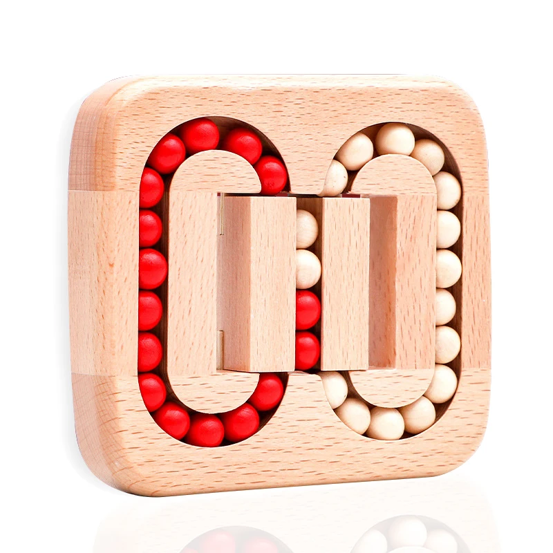 Wooden Flat Roll The Beads Torshn Puzzle Fidget Toys Set Kids Montessori Educational Toys For Child Adult Funny Game