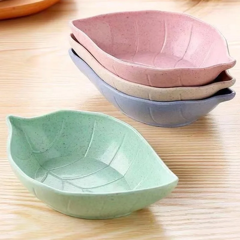 wheat straw Plate Seasoning Sauce Dish Snack Desser Plates Sushi Dishes Flavor Tray Kitchen Tableware