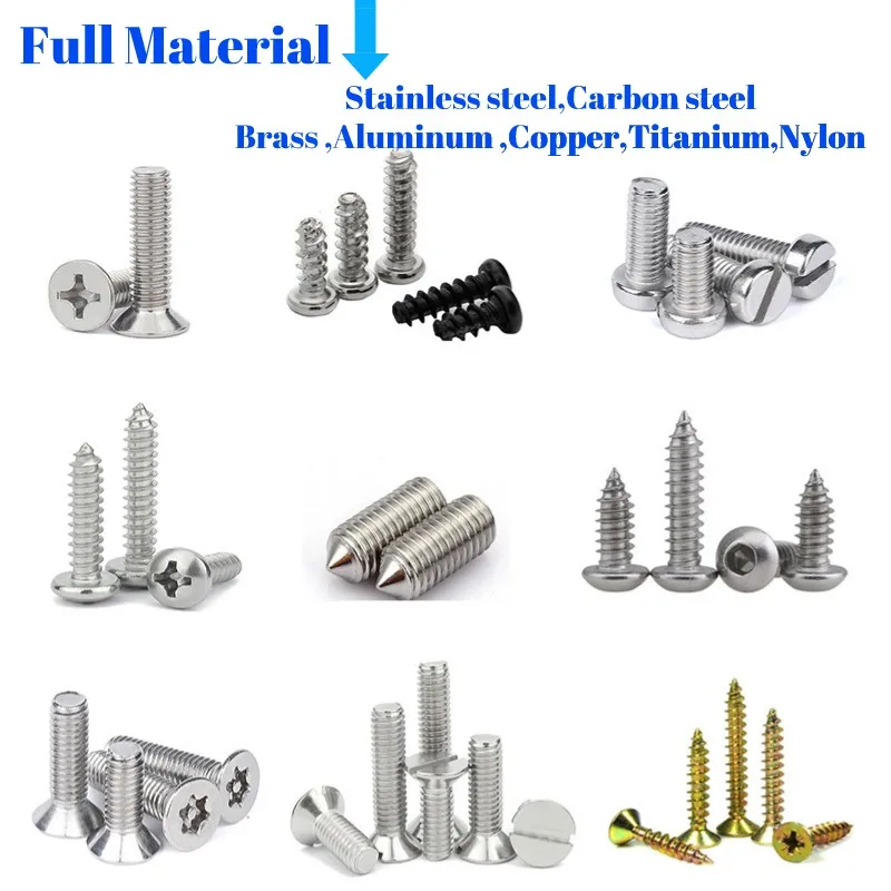 Stainless steel cross recessed truss head phillips machine screw