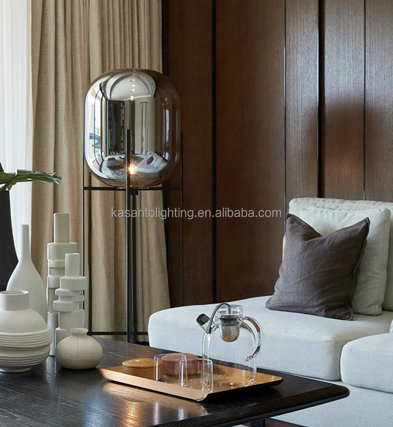 2020 top sale floor lamp  designer simple  metal glass corner floor lamps for living room hotel decorative from china