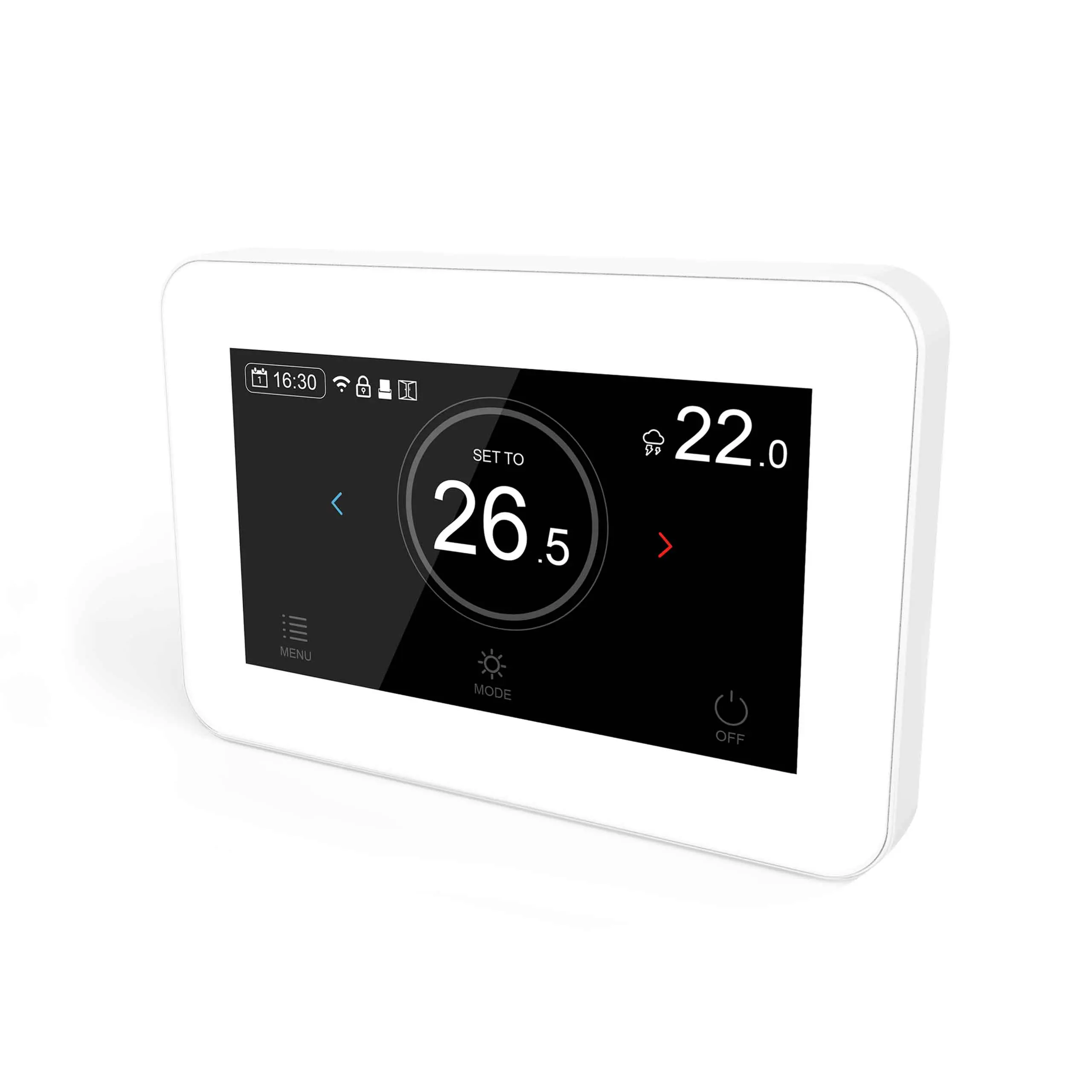 Touch Screen 2.4G Tuya WiFi Frost Protection Room Thermostat for Electric Heating System with NTC Floor Sensor