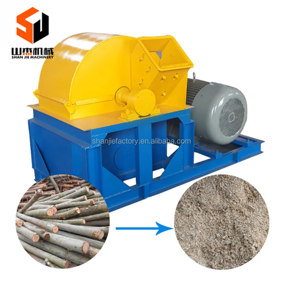 Mini Mobile Automatic Compressed  Mushroom Snail Farming Wood Crusher Making Sawdust