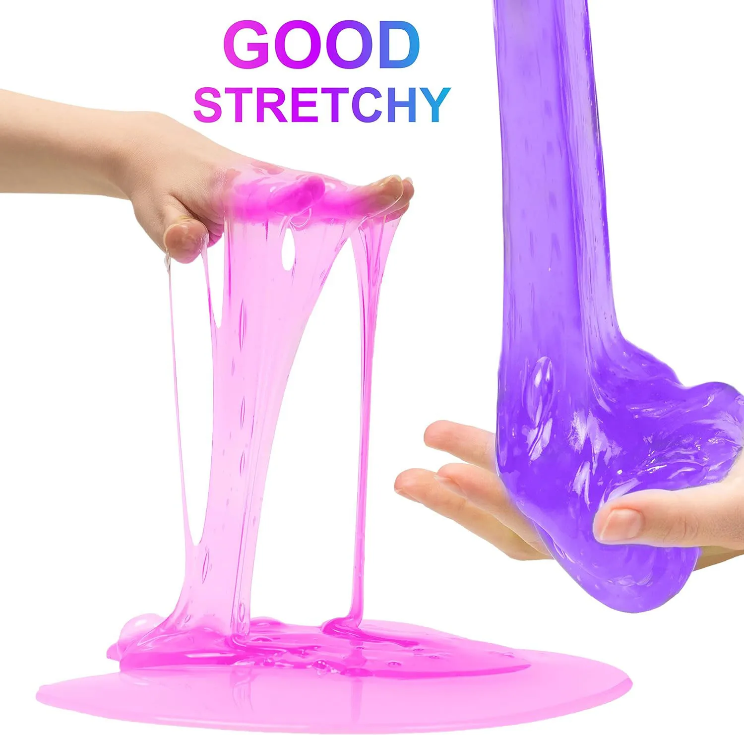 LZY761 Transparent Non-Toxic DIY Slime Toy Super Soft Fluffy Slime For Kids Educational Toy